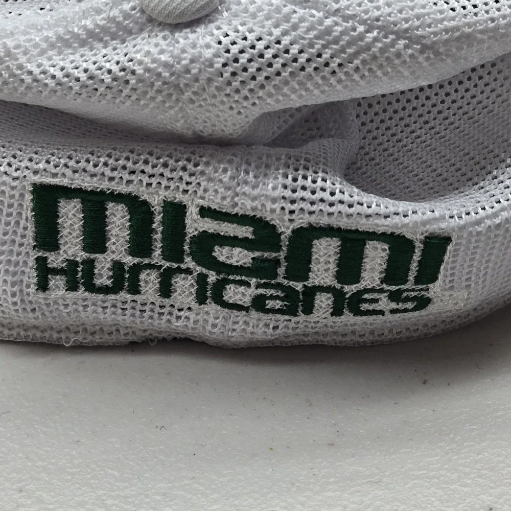 Miami Hurricanes Unisex Baseball Cap L/XL White Adidas Curved Embroidered READ